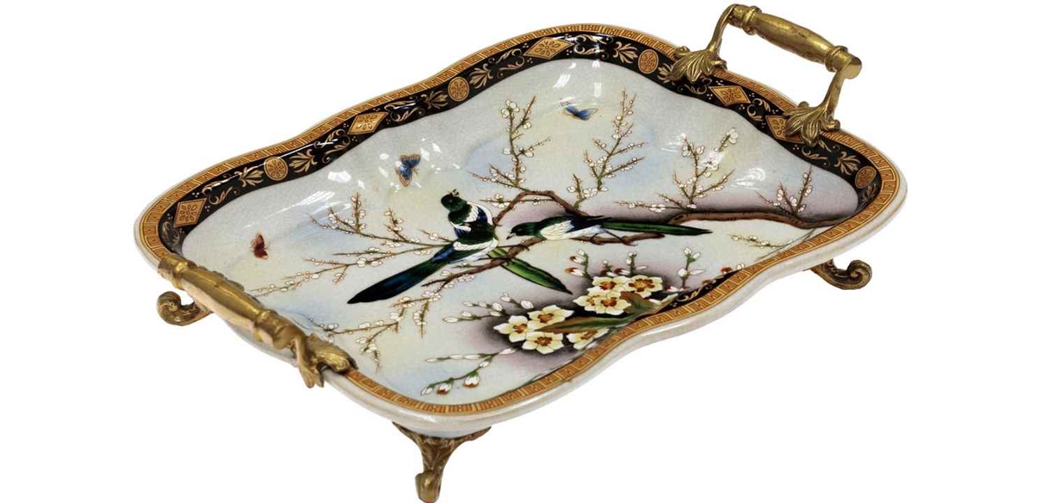 Поднос Magpies on Cherry Blossoms Поднос Magpies on Cherry Blossoms - Loft-Concept в Рязани