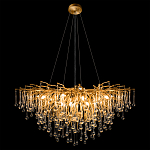 Люстра подвесная с прозрачными стеклянными подвесками в форме капель Диаметр 100 см Droplet Chandelier варинант исполнения - 3 | Loft Concept в Рязани