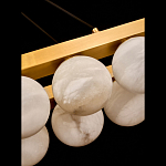 Люстра линейная прямоугольная с сферическими плафонами Phased Spheres варинант исполнения - 3 | Loft Concept в Рязани