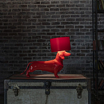 Настольная лампа COLLECTION OF DOGS с абажуром Такса варинант исполнения - 3 | Loft Concept в Рязани