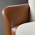 Элитарный современный диван Birmingham с кожаной спинкой варинант исполнения - 3 | Loft Concept в Рязани