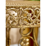 Столик приставной золотистый с орнаментом на столешнице Tanzania варинант исполнения - 7 | Loft Concept в Рязани