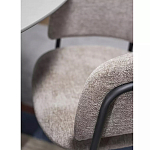 Стул полукруглый с каркасом из металла и мягким сиденьем и спинкой Soft Chenille варинант исполнения - 8 | Loft Concept в Рязани