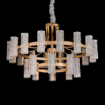 Люстра двухъярусная круглая с текстурными цилиндрическими плафонами Glimpse варинант исполнения - 7 | Loft Concept в Рязани