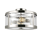 Потолочный светильник с цилиндрическим плафоном из прозрачного пузырькового стекла Feiss варинант исполнения - 1 | Loft Concept в Рязани