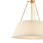 Подвесной светильник светодиодный с фактурным тканевым конусообразным абажуром White Fabric Lampshade варинант исполнения - 2 | Loft Concept в Рязани