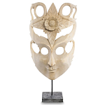 Маска ручной работы деревянная с резьбой Mask of Happiness варинант исполнения - 1 | Loft Concept в Рязани