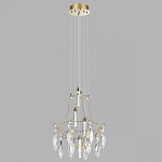 Люстра подвесная из металла с хрустальными подвесками прозрачного цвета Quasar 41 варинант исполнения - 6 | Loft Concept в Рязани