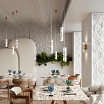 Подвесной светильник с цилиндрическим белым бетонным плафоном Terrazzo Light варинант исполнения - 3 | Loft Concept в Рязани