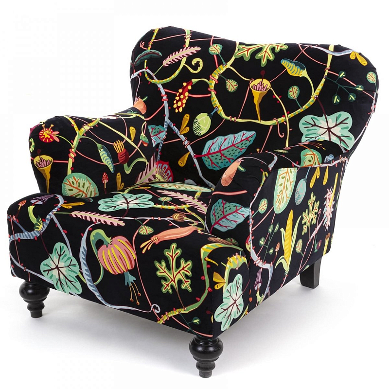 Кресло Seletti Armchair Botanical diva black Черный Мульти Кресло Seletti Armchair Botanical diva black Черный Мульти в Рязани | Loft Concept