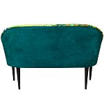 Диван двухместный из натурального бука зеленый с цветочным принтом Impressionism in Art варинант исполнения - 2 | Loft Concept в Рязани