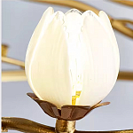 Люстра круглая с ветвистым каркасом и плафонами в виде лотосов Chandelier Lotus варинант исполнения - 1 | Loft Concept в Рязани