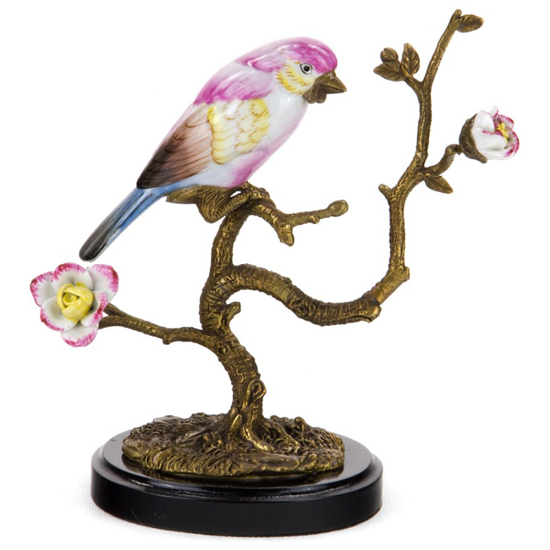 Статуэтка Pink Bird Белый Бронза Розовый (Rose) Статуэтка Pink Bird Белый Бронза Розовый (Rose) в Рязани | Loft Concept