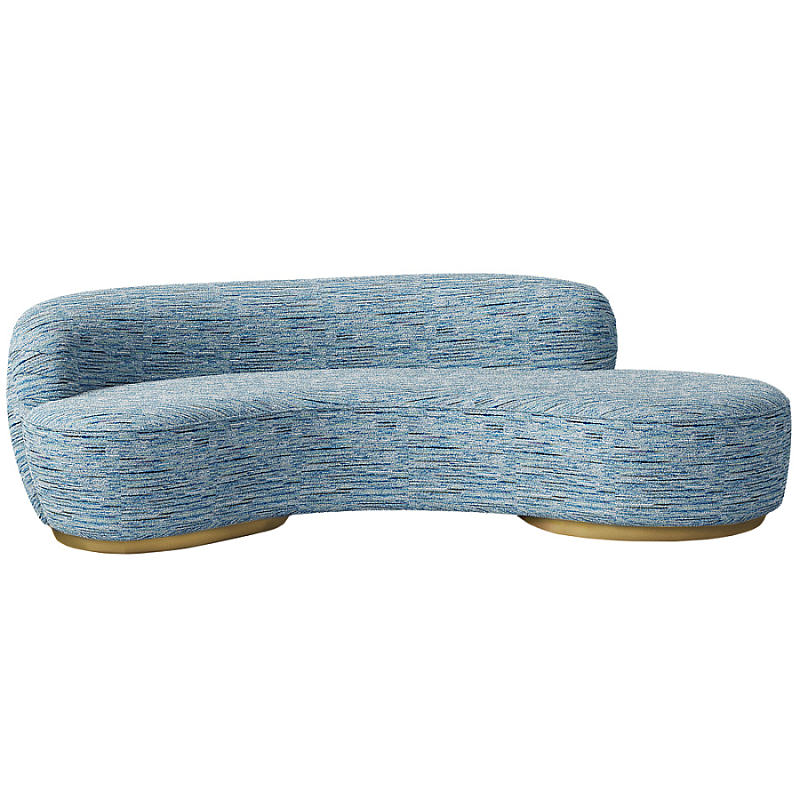 Диван Gold River Голубой Белый Латунь в Рязани | Loft Concept 