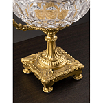 Чаша из рельефного стекла прозрачного цвета на бронзовой подставке Eden Garden варинант исполнения - 6 | Loft Concept в Рязани