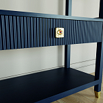 Стеллаж Elsa Dreams Blue со стеклянными полками и ящиком варинант исполнения - 2 | Loft Concept в Рязани