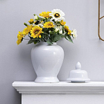 Ваза белая с крышкой однотонная Chinoiserie Ceramics варинант исполнения - 6 | Loft Concept в Рязани