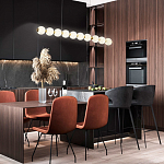 Подвесной линейный светодиодный светильник Crystal Globule Linear Hanging Lamp варинант исполнения - 3 | Loft Concept в Рязани