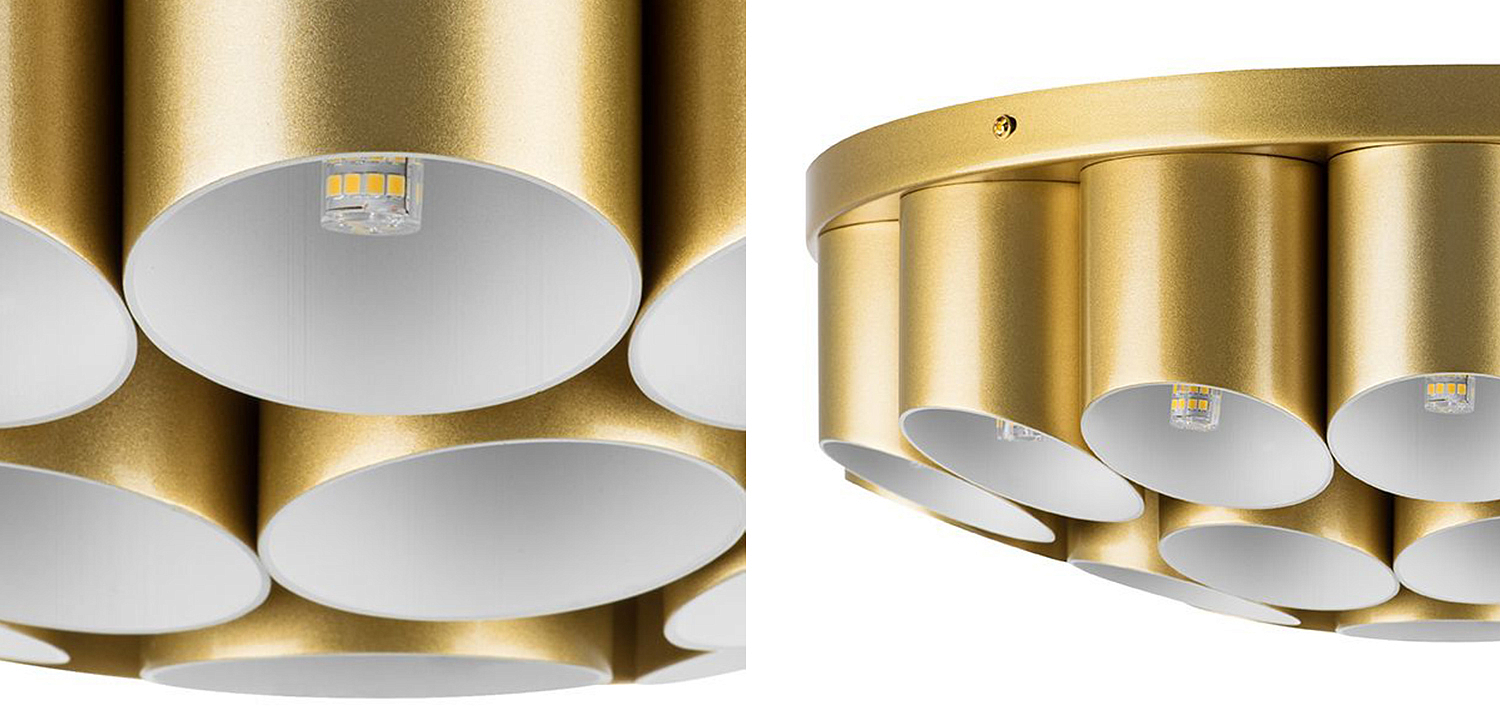Потолочный светильник Garbi Gold Pipe Organ Ceiling Lamp 22 Потолочный светильник Garbi Gold Pipe Organ Ceiling Lamp 22 - Loft-Concept в Рязани