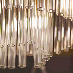 Люстра подвесная овальная со стеклянными трубками Nembus варинант исполнения - 3 | Loft Concept в Рязани