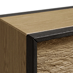 Тумба 2 ящика с подсветкой на рельефном фасаде Warm Industrial варинант исполнения - 5 | Loft Concept в Рязани