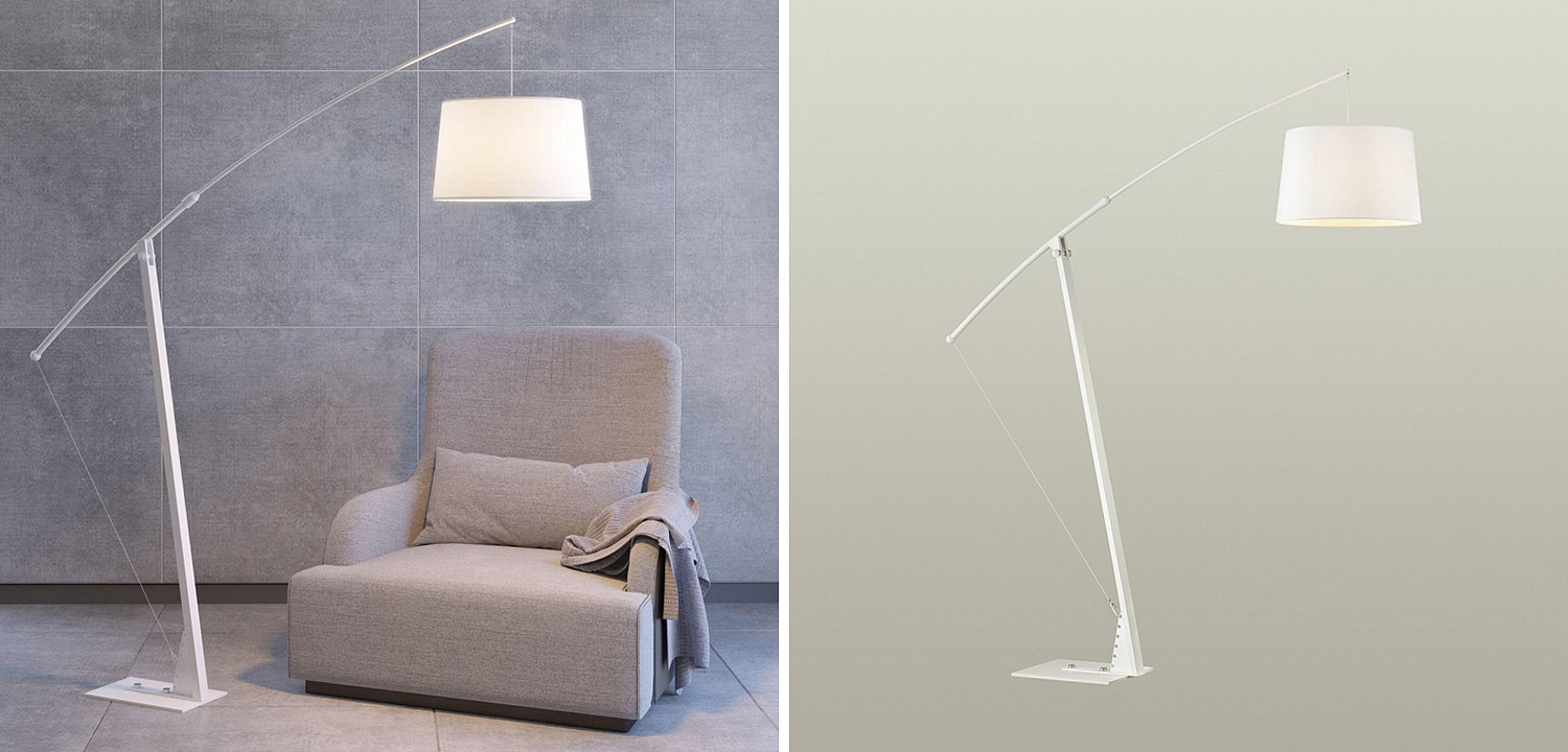 Торшер Floor Lamp Colin white Торшер Floor Lamp Colin white - Loft-Concept в Рязани