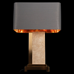 Настольная лампа с основанием из натурального камня c серым прямоугольным абажуром Lapis Tiburtinus варинант исполнения - 4 | Loft Concept в Рязани