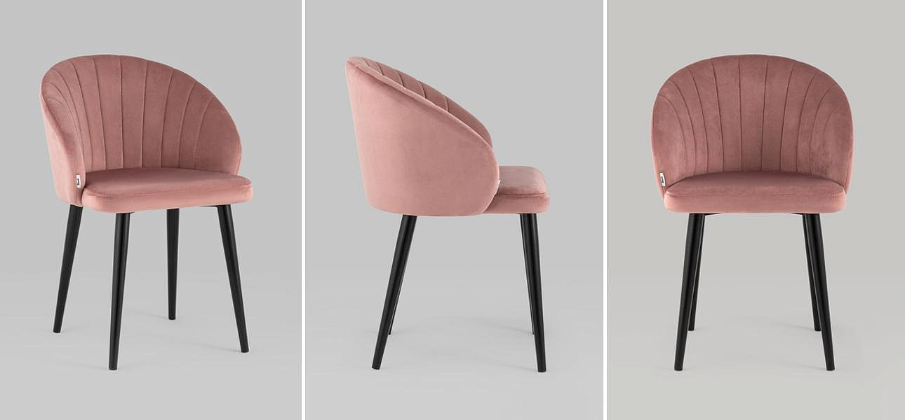 Стул Balsari Chair Пыльно-Розовый Велюр Стул Balsari Chair Пыльно-Розовый Велюр - Loft-Concept в Рязани