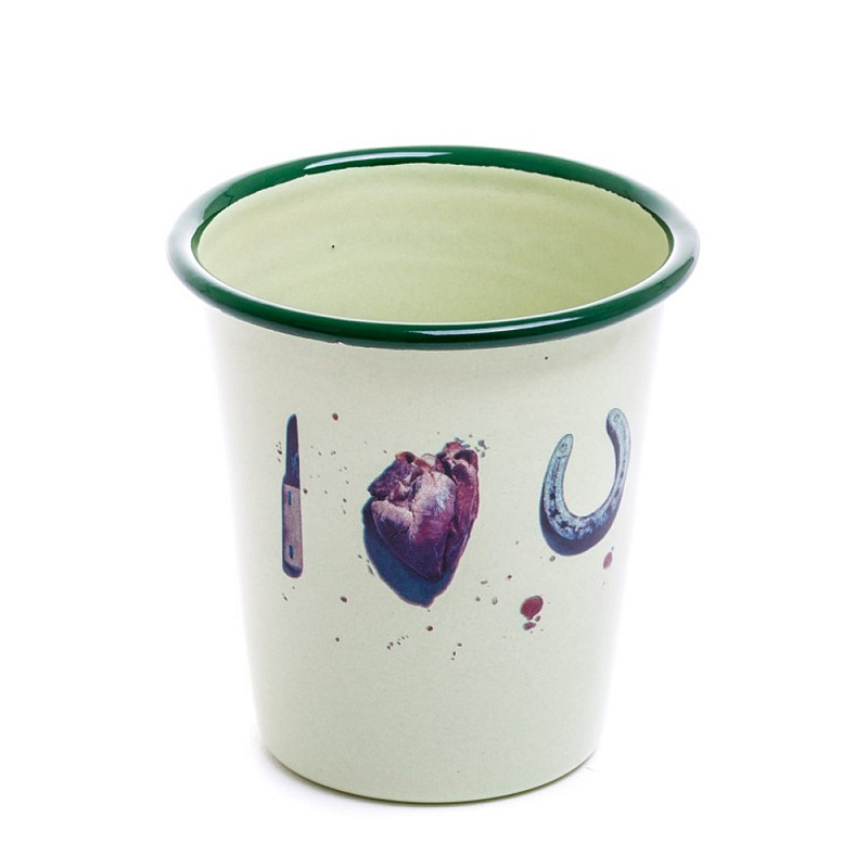 Стакан Seletti Enamel I love U Зеленый Мульти Стакан Seletti Enamel I love U Зеленый Мульти в Рязани | Loft Concept