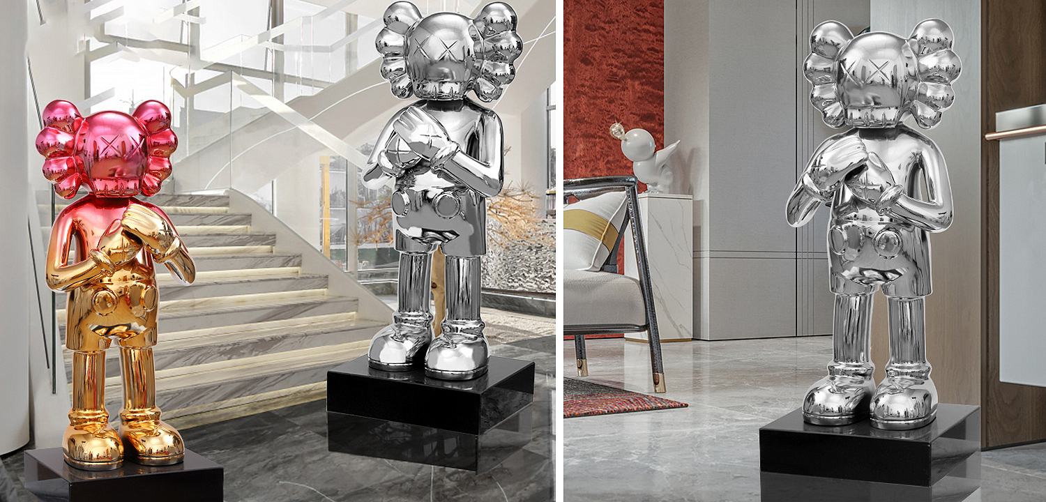 Статуэтка KAWS Silver on stand Статуэтка KAWS Silver on stand - Loft-Concept в Рязани