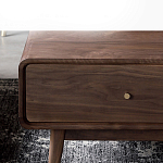 Кофейный стол из дерева с ящиком и нишей для хранения Coffee Walnut Table варинант исполнения - 5 | Loft Concept в Рязани