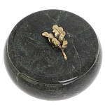 Шкатулка круглая из натурального камня змеевик Stone Casket варинант исполнения - 3 | Loft Concept в Рязани