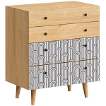 Комод с принтом на ящиках Elise Chest of Drawers варинант исполнения - 11 | Loft Concept в Рязани