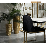 Стул обеденный велюровый черный с золотым каркасом Nobility варинант исполнения - 6 | Loft Concept в Рязани