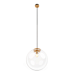 Подвесной светильник со стеклянным прозрачным плафоном в форме шара и золотыми металлическим акцентами 30 ClassiCon варинант исполнения - 2 | Loft Concept в Рязани