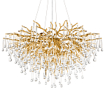 Люстра подвесная с прозрачными стеклянными подвесками в форме капель Диаметр 100 см Droplet Chandelier варинант исполнения - 7 | Loft Concept в Рязани