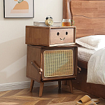 Тумбочка прикроватная деревянная Робот Robot Desk варинант исполнения - 1 | Loft Concept в Рязани