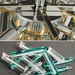 Дизайнерская люстра AQUA Blue Lagoon бирюзовое стекло несколько ярусов варинант исполнения - 3 | Loft Concept в Рязани