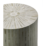 Круглый приставной столик с инкрустацией RADIAL BONE INLAY SIDE TABLE варинант исполнения - 1 | Loft Concept в Рязани
