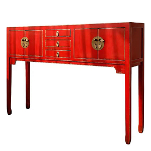 Красная Консоль в Китайском Стиле Red Console Chinese