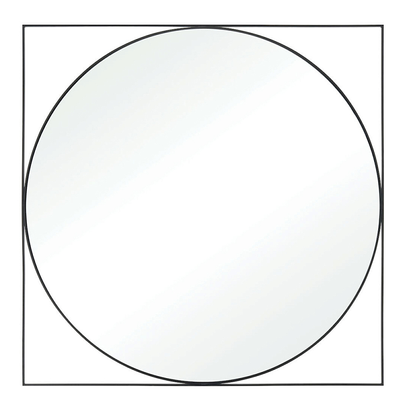 Зеркало в черной металлической раме Urban Style Mirror Черный Зеркало в черной металлической раме Urban Style Mirror Черный в Рязани | Loft Concept