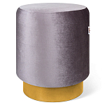 Пуф фиолетовый велюр на золотом металлическом основании Golden Belt варинант исполнения - 1 | Loft Concept в Рязани