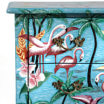 Комод с росписью Розовый фламинго L.XV CHEST OF DRAWERS Flowers with Flamingo варинант исполнения - 3 | Loft Concept в Рязани