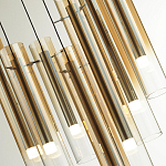 Люстра каскадная с 7-ю цилиндрическими плафонами из стекла Luminous Cylinders варинант исполнения - 5 | Loft Concept в Рязани