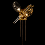 Бра с 2-мя плафонами из стекла и металла и вертикальными подвесками Gilded Mirage  варинант исполнения - 2 | Loft Concept в Рязани