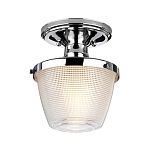 Потолочный светильник для ванных комнат с плафоном из прессованного фактурного стекла Quoizel варинант исполнения - 1 | Loft Concept в Рязани