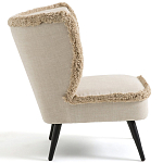 Кресло с декором бахрома Linen Fringe Chair Beige варинант исполнения - 3 | Loft Concept в Рязани