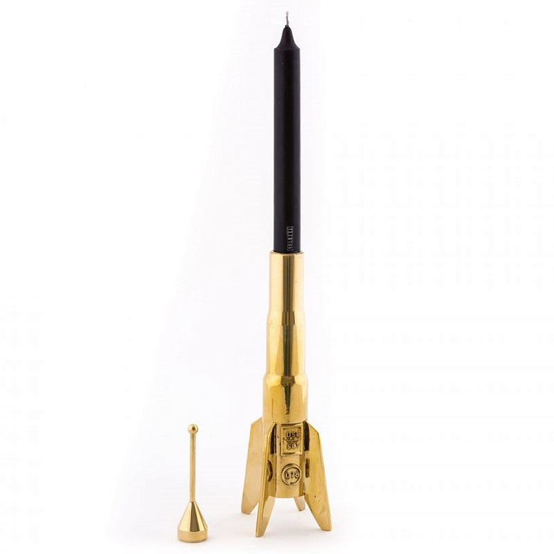 Подсвечник Seletti Lunar Hard Rocket Золотой Подсвечник Seletti Lunar Hard Rocket Золотой в Рязани | Loft Concept
