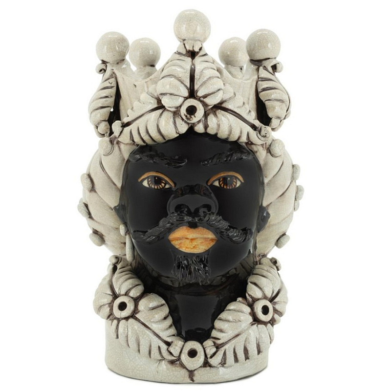 Ваза Vase Moro Man Eve Dark Brown Черный Бежевый Ваза Vase Moro Man Eve Dark Brown Черный Бежевый в Рязани | Loft Concept