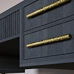 Большой Рабочий стол Primo с 5 выдвижными ящиками Черный дуб варинант исполнения - 4 | Loft Concept в Рязани